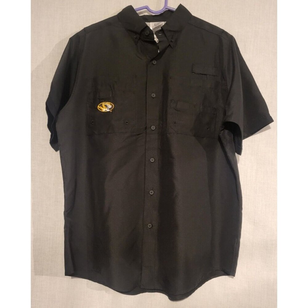 Missouri Tigers Men's M Black Shirt NWT Mizzou College Pockets Pro Edge School
